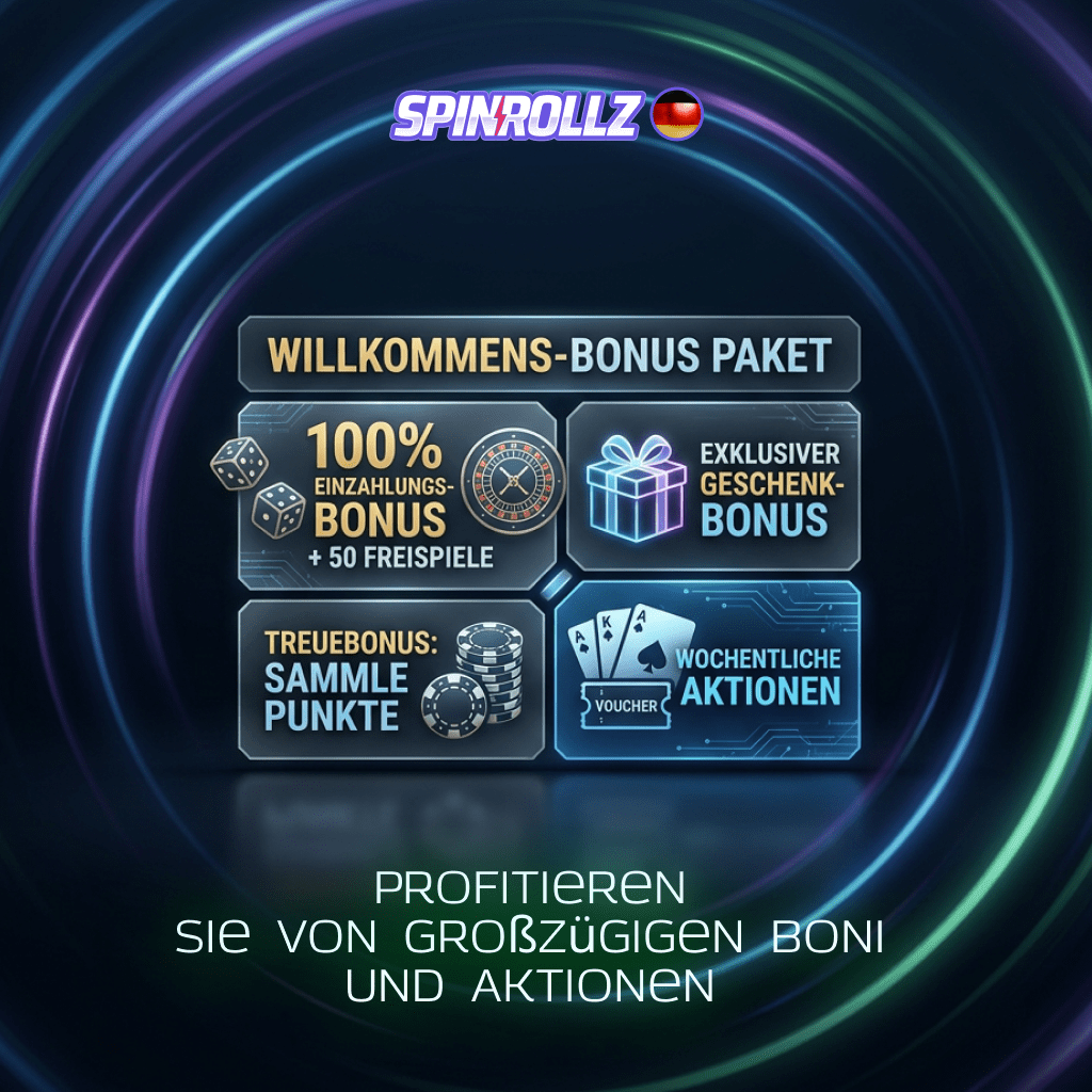 SpinRollz Bonus Deutschland 2026: Willkommensbonus, Freispiele und Bedingungen